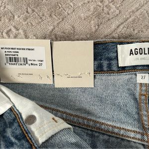 90s pinch Waist Agolde Jeans. New with tags. Never been worn.